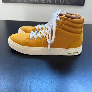 Sun + Stone Men's Jett High-Top Sneakers Goldenrod Yellow - Size 8.5